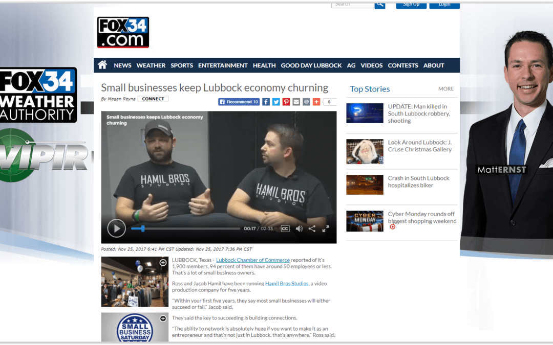 Hamil Bros talk Small Business on Fox 34