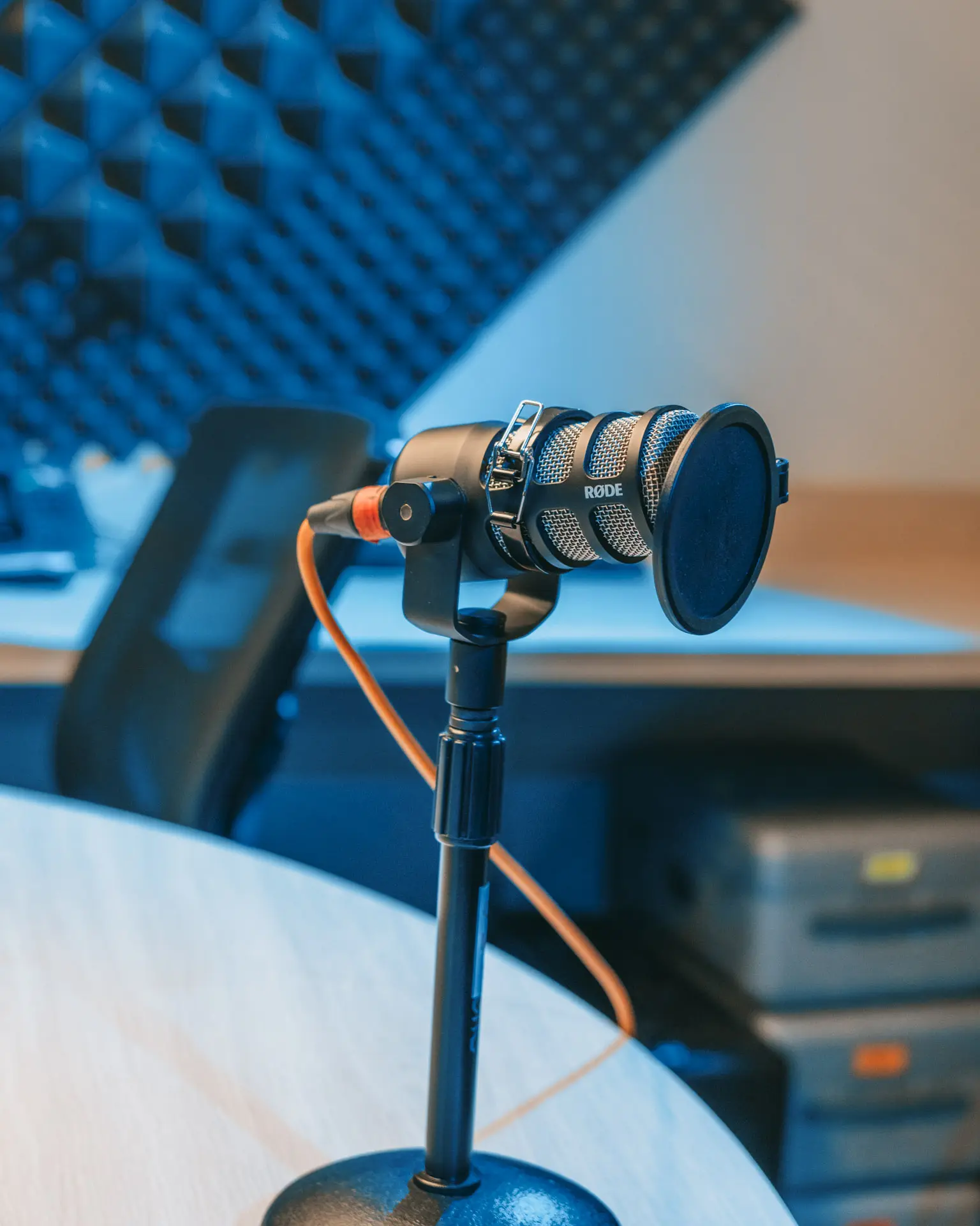 A Rode Podcaster Microphone specifically for video podcasts