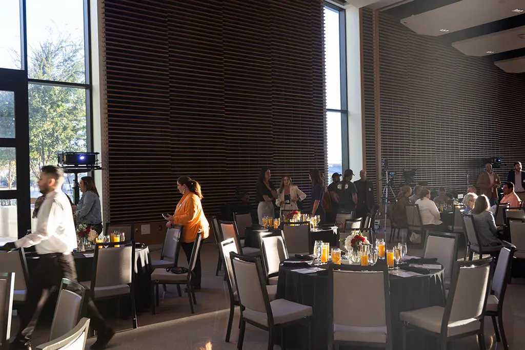 The Setup at the Buddy Holly Center for the Event Speaker