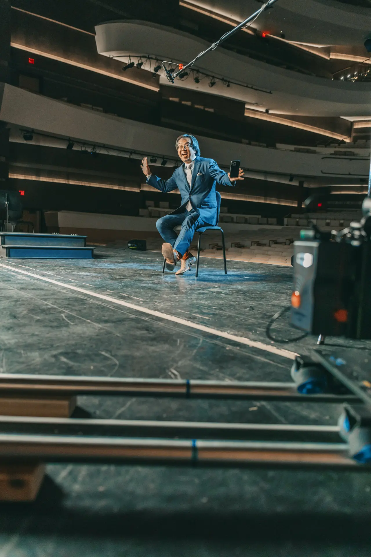 David Cho at the Symphony Fundraising Video Shoot at Buddy Holly Hall