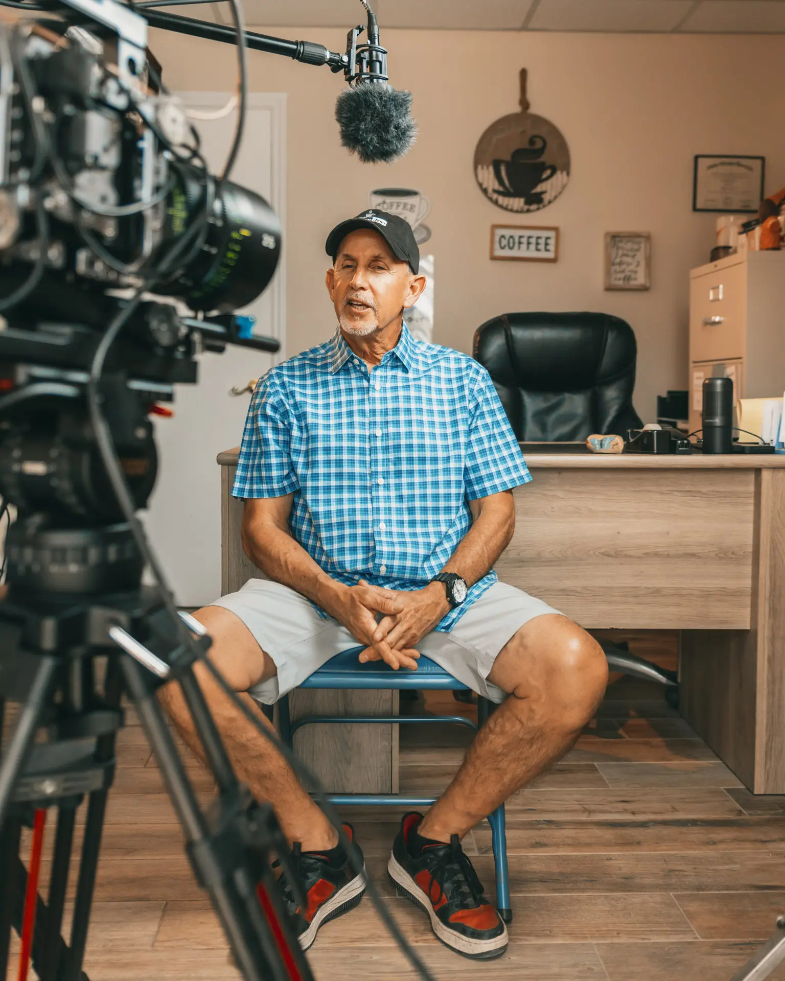 Shooting the Jon Lanier Video testimonial for Spring Creek Ministries